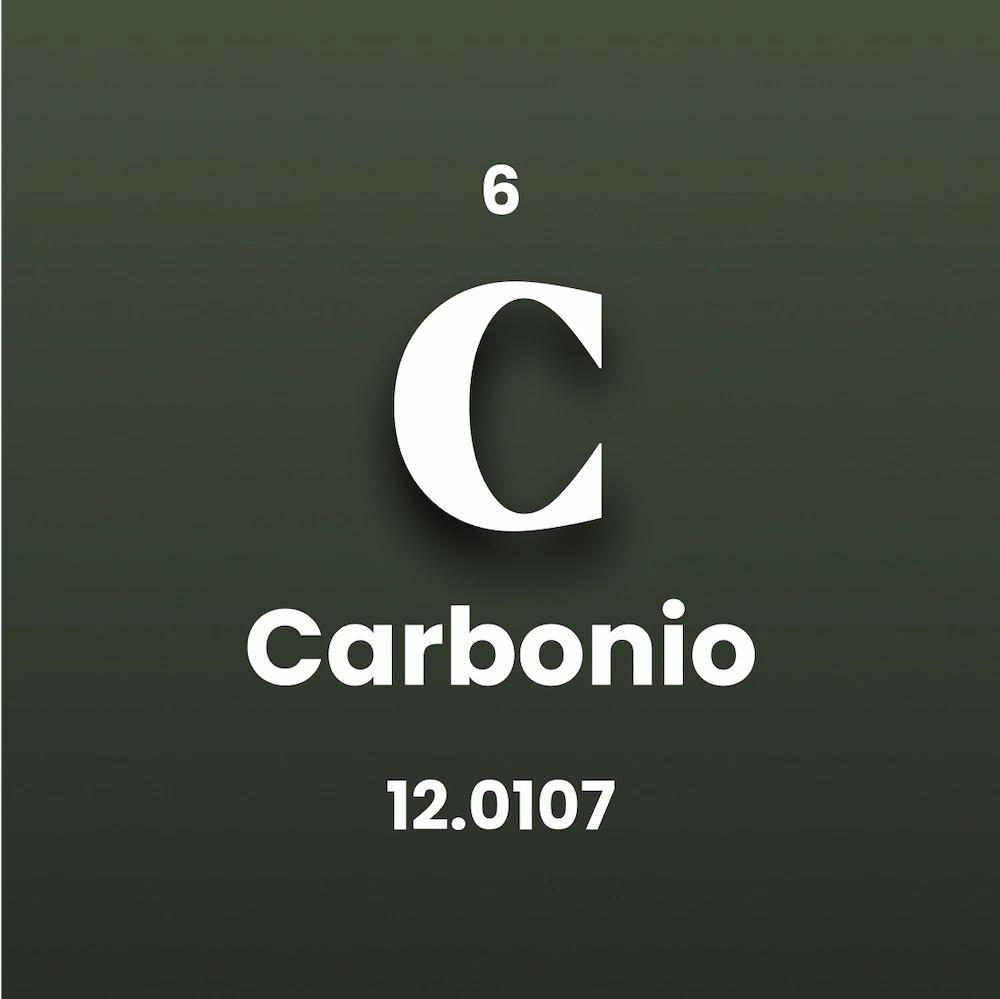 icona carbonio organico tavola periodica degli elementi